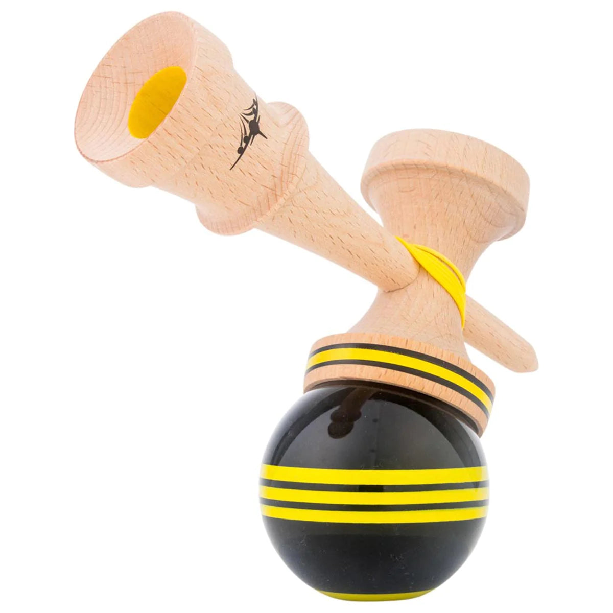 KENDAMA USA 改善TRIPLE STRIPE -JETシェイプ - BLACK & YELLOW - スティッキー塗装