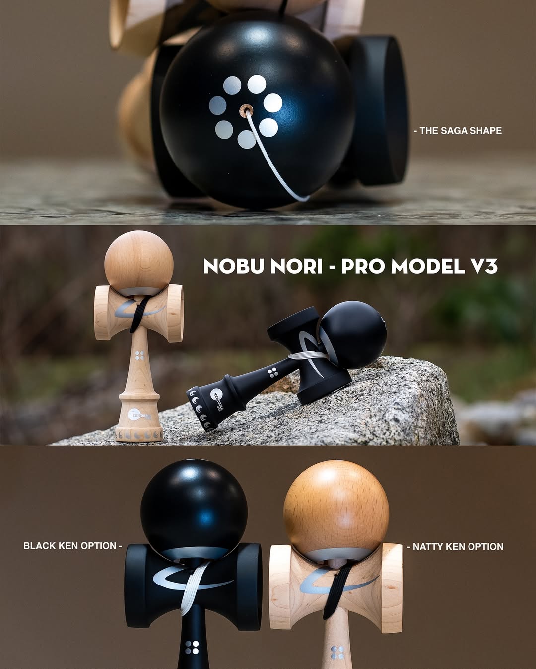 KENDAMA USA 'Nobu Nori Pro Model v3 - Sagaシェイプ