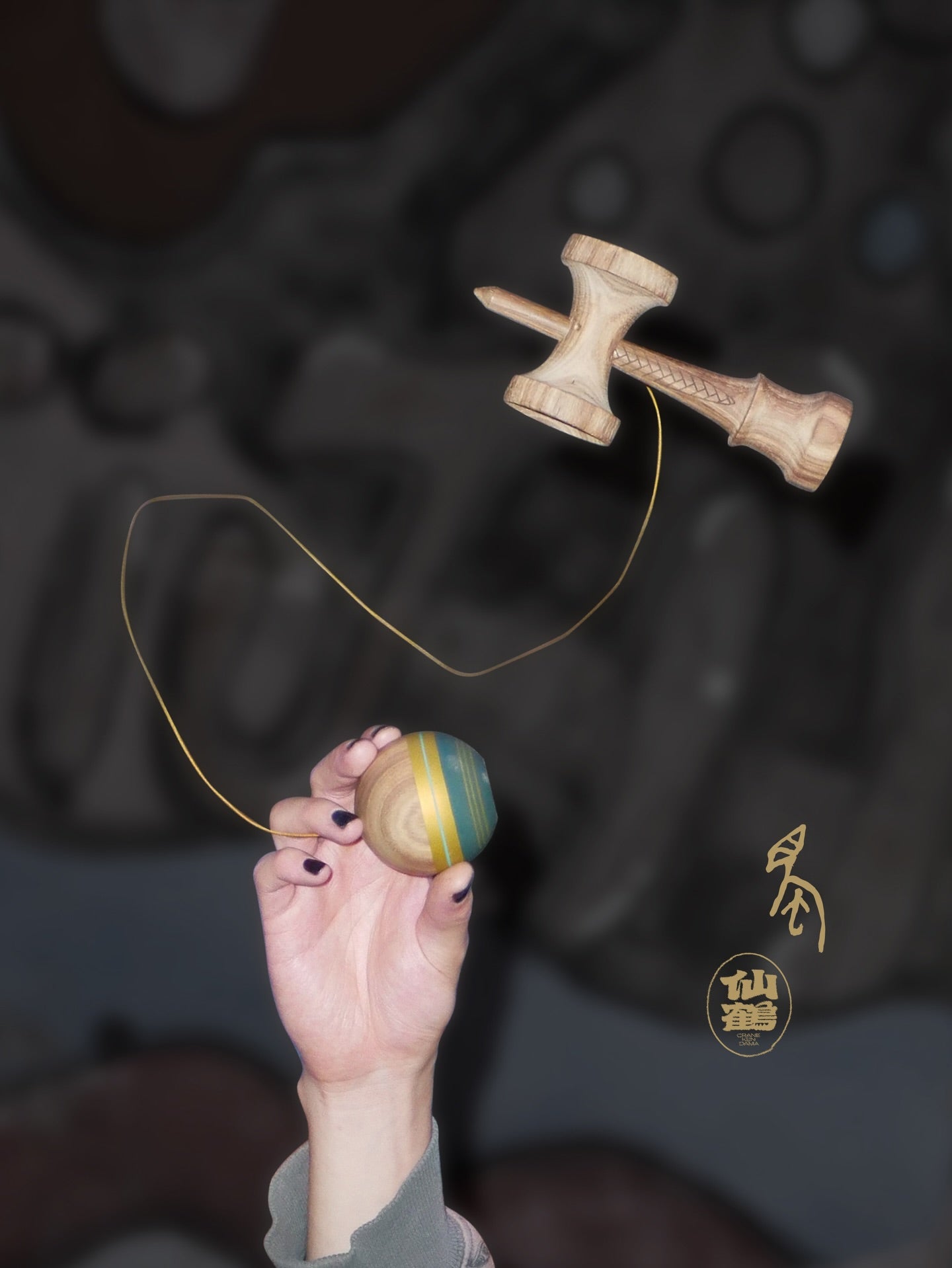 Crane Kendama "SHU" KENDAMA - 凫（FU） - QIU SHAPE