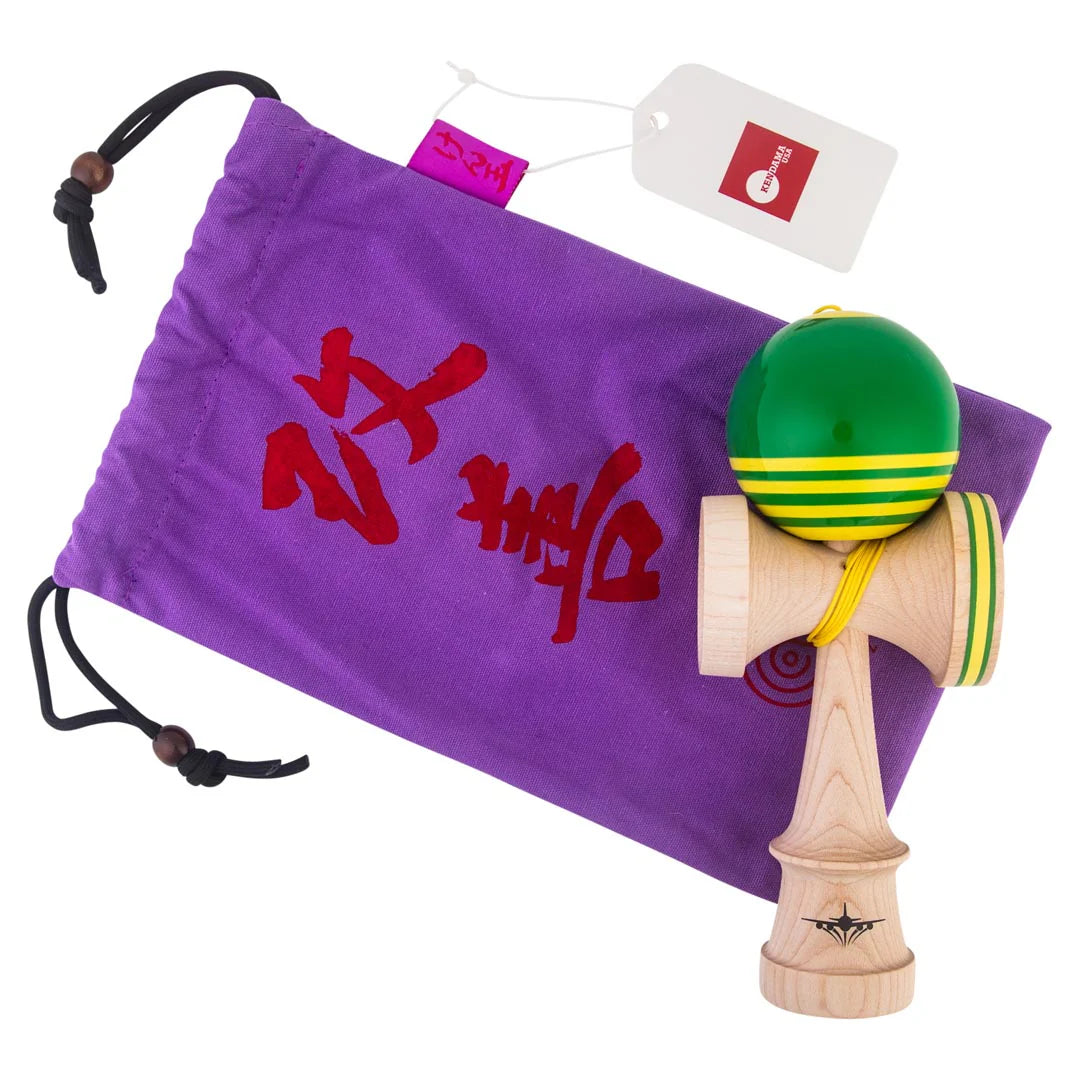 KENDAMA USA 改善Sunrise - JETシェイプ - Green & Yellow